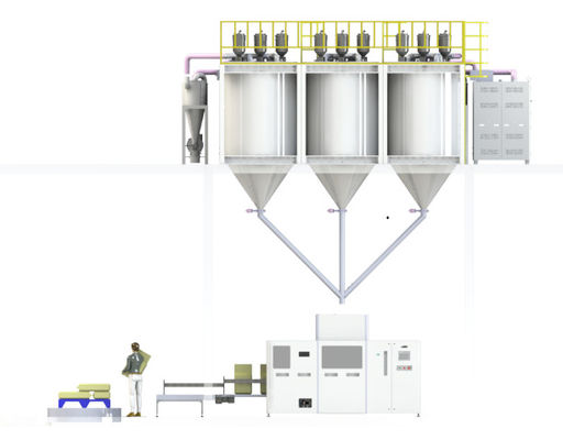 Intelligent Auto Plastic Pellet Packing Machine Weighing Stacking For 25kg Bag