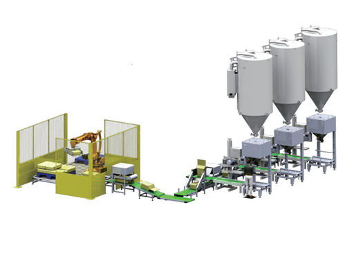 Rice Fertilizer Pellet Packing Machine PLC Control Plastic Weight Machine OWP-A