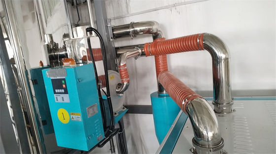 Compact 1000x1000x1700mm Stainless Steel Plastic Dehumidifying Dryer with 250Kg Weight and 45℃ Air Outlet Temperature