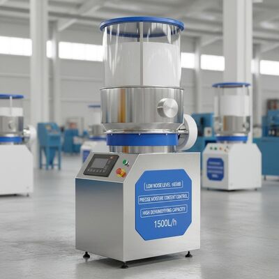 Plastic Dehumidifying Hopper Dryer with Low Noise Level ≤65dB, Precise Moisture Content Control 100 PPM, and High Dehumidifying Capacity 1500L/h