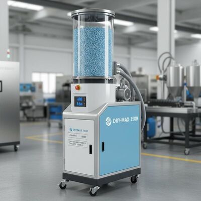 Plastic Dehumidifying Hopper Dryer with Low Noise Level ≤65dB, Precise Moisture Content Control 100 PPM, and High Dehumidifying Capacity 1500L/h